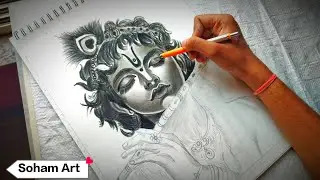 🤩Shri Krishna drawing shading ?