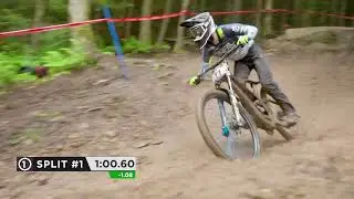 Downhill Southeast Round 3 Pro Men winning run Snow shoe, WV
