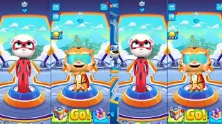 Talking Tom Hero Dash - Ladybug Angela Vs Tiger Roar Ginger All Bosses Fight With Miraculour Event 