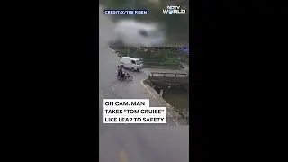 On Camera, Narrow Escape For Pillion As Bike Crashes Into Stream