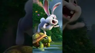 Dimag ki race kon jitega rabbit vs turtle 🤔#comedy #funny #ai #animation #shorts #shortsfeed #jokes