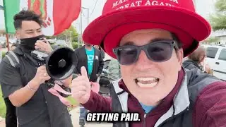 Alex Stein CRASHES Anti-Tesla/Elon Musk Protest in Dallas, Texas