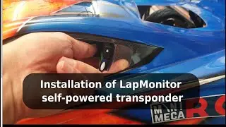 Exemple of LapMonitor self powered transponder installation for touring cars and 1:5th scale cars