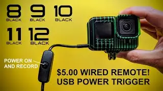 GoPro 8 thru 12 -  $5 Wired Remote - Power On and Start Recording!