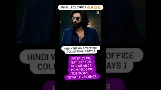 Animal 5 days box office collection | animal box office reports