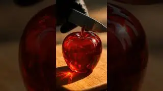 Ultra 4K glass Apple Cutting ASMR HD #shorts #asmr