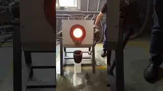 Tilting induction melting furnace for metal #shorts