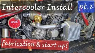 Cb750 Turbo Landspeed Intercooler Install - fabrication and testing