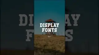 Display Fonts (Part 5) #fonts #fontstyle #displayfont