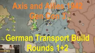 Axis and Allies 1942 Gen Con 3 - Kill England First?  Round 1 + 2 (Low Luck)