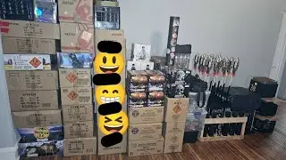 Firework Stash Update Part 3🔥 (Its A BIG One The Wall Is Tall) #fireworks #2024 #fireworksstash