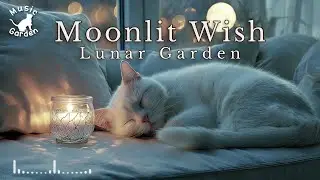 Relaxing Piano BGM | Moonlit Wish, Sleeping Cat, Gentle Night for Calm & Relax | Lunar Garden