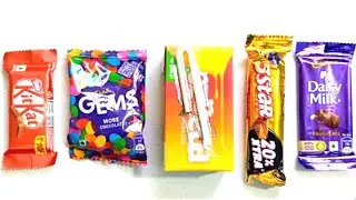 dairymilk vs 5star vs mango vs gems vs kitkat 🍬🍫🍭