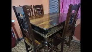 Kunwar Solid Wood Dining Set.#indian_furniture