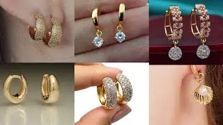 Beautiful hoop earrings designs latest 18k gold 22k gold plated