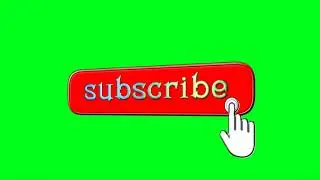 Subscribe Buttons.Кнопка Подписаться.Subscribe Green Screen Button Animated .Click Button