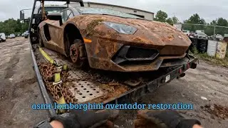 ASMR car restoration!! 2015 lamborghini aventador  #restoration #asmrrestoration  #retorationcar