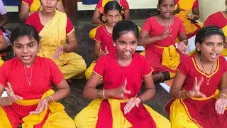 Students performing Adhi thala Korvai and Rupaka thala Korvai Bharathanatyam