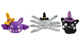 Halloween Spider Bat Cat-1:How to crochet the main body?