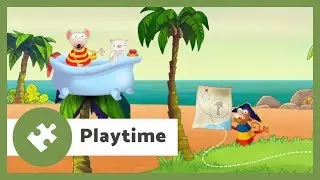 Toopy and Binoo App - Gameplay : Mister Monkey on his desert island