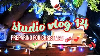 STUDIO VLOG 14 🎄 creative Christmas prep, D&D character art & playing with Tikka