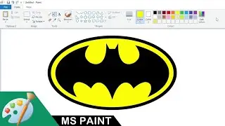 How to draw a Batman logo using MS Paint | Drawing Tutorial