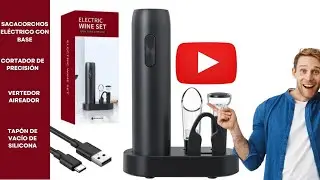 🍷 Set de Vino con Abrebotellas el&eacute;ctrico