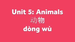 Unit 5: Animals 动物 d&ograve;ngw&ugrave;