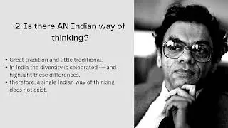 Is There An Indian Way Of Thinking by A. K. Ramanujan | Part 1