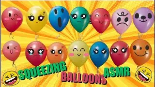 ASMR BALLOON STRETCHING SOUND EFFECT VIDEO EXPERIMENT| Play Balloon Slime | Squeezing Emoji Balloons