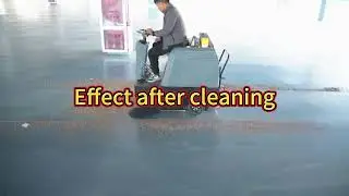 SUTO floor scrubber dust cleaning test