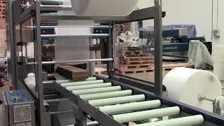 Robopac Spiror 400 avec application automatique de mousse Foampak