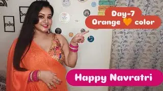 Navratri Day-7 - Orange 🧡 color 