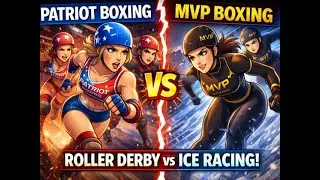 🔥 PATRIOT BOXING vs MVP | Roller Derby Girls 🛼❄️ Ice Racers Showdown | Vinnie King Challenge