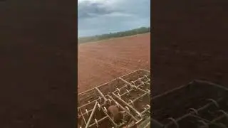 Smoothing ground in red land.