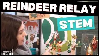 Winter & Christmas STEM Activity - Reindeer Relay STEM Challenge