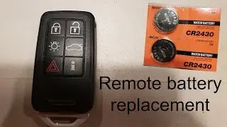VOLVO S60 replace remote battery (2 x CR2430)
