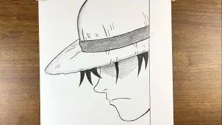 How to draw Luffy step by step easy tutorial | One Piece | Easy for beginners