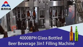 4000BPH Glass Bottled Carbonated Beer Beverage 3in1 Filling Machine - Xinmao Beverage Machinery