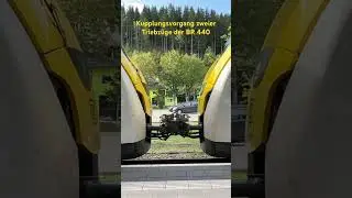 Kupplungsvorgang zweier Triebz&uuml;ge der BR 1440 #germany #train #br1440