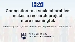 Takeaway Short: Connection to a societal problem makes a research project more meaningful.
