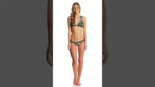 Volcom Tribal Instinct Fixed Triangle Bikini Top | SwimOutlet.com
