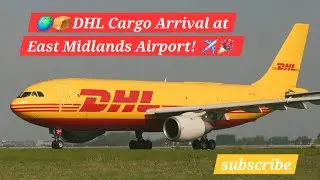 DHL Overhead Landing at EMA 📦✈️&ndash; Stunning Cargo Plane 