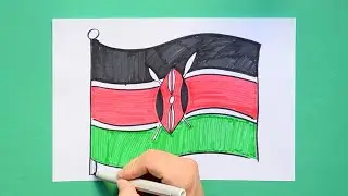 How to draw the National Flag of Kenya