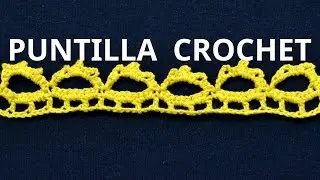 PUNTILLA en tejido #crochet o ganchillo (n° 49) tutorial paso a paso. Moda a Crochet
