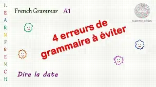 French common mistakes - A1 - grammar