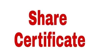 Share Certificate