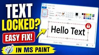 How to Select & Delete Text in Microsoft Paint. (Easy Fix)