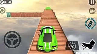 Impossible Stunt Car Tracks 3D Green Vehicle Driving levels 3 to 8 - Android GamePlay 2019