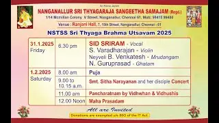 Sid Sriram Vocal at NSTSS Thyaga Brahma Utsavam 2025